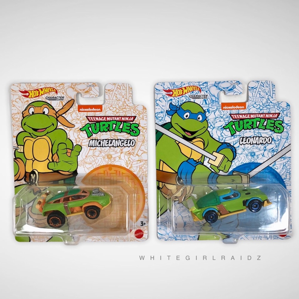 2 Hot Wheels Cars Teenage Mutant Ninja Turtles